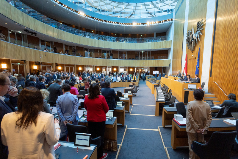 Blick ins Plenum während der Abstimmung