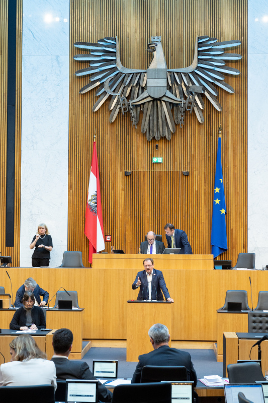 Nationalratsabgeordneter Rudolf Silvan (SPÖ) am Rednerpult