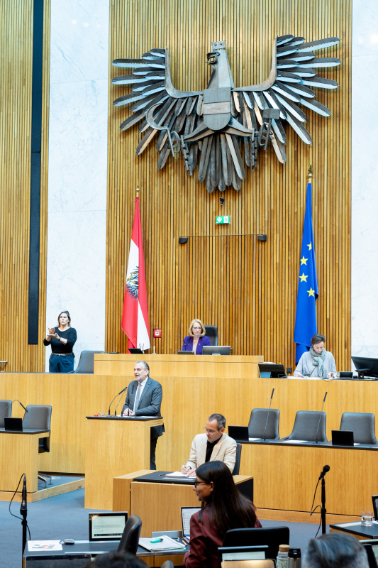 Nationalratsabgeordneter Andreas Kollross (SPÖ) am Rednerpult