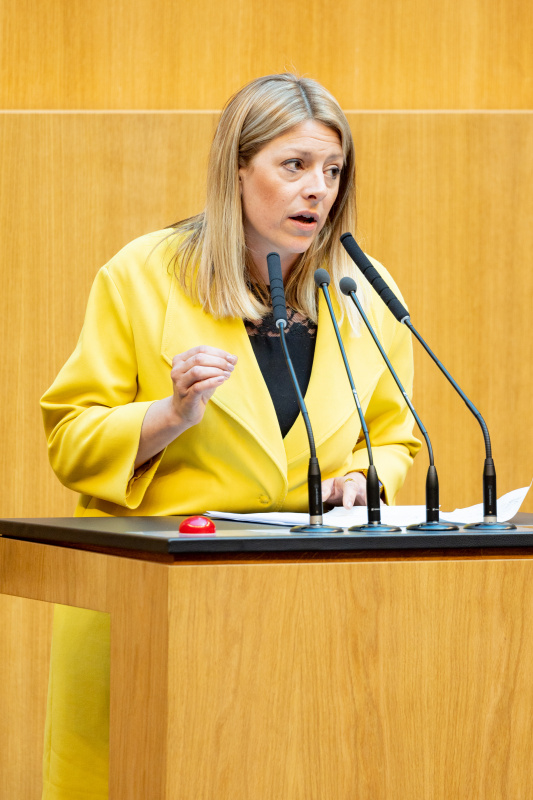 Nationalratsabgeordnete Katharina Kucharowits (SPÖ) am Rednerpult