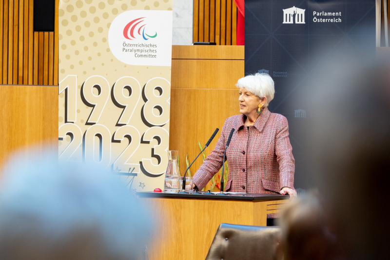 Einleitende Worte der Präsidentin des Österreichischen Paralympischen Committees Maria Rauch-Kallat