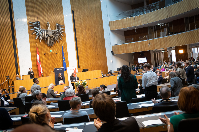 Dankesworte von Lisa Kreutzer, Fabian Fürneder und Katharina Brunner von 'andererseits'