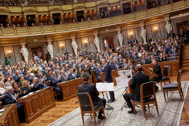Musikalische Begleitung durch Oberkantor der Israelitischen Kultusgemeinde Wien Shmuel Barzilai, Friedrich-Weinreb-Quartetts