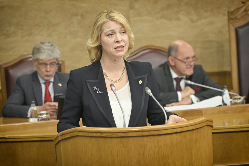 Austausch mit Vertretern der Demokratiewerkstätten und Aktivitäten zum Europatag. Von links: Parlamentsdirektor Harald Dossi,  Präsidentin des Parlaments von Montenegro Danijela Đurović, Nationalratspräsident Wolfgang Sobotka (ÖVP)