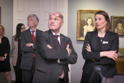 Besuch der Galerie der Matica Srpska. Von links: Parlamentsdirektor Harald Dossi, Nationalratspräsident Wolfgang Sobotka (ÖVP)