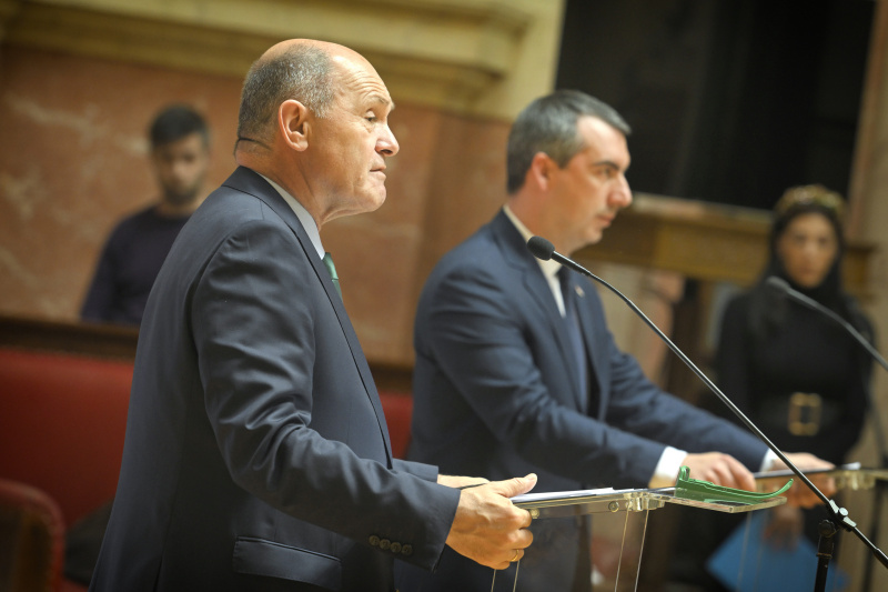 Pressestatement. Von links: Nationalratspräsident Wolfgang Sobotka (ÖVP), Präsident der Nationalversammlung der Republik Serbien Vladimir Orlić