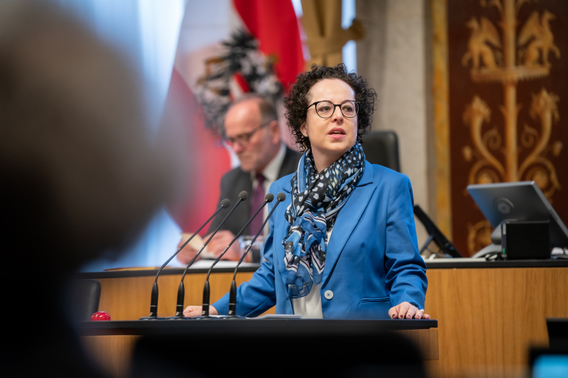Am Rednerpult Bundesrätin Christine Schwarz-Fuchs (ÖVP)