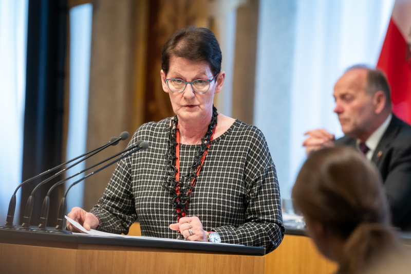 Am Rednerpult Bundesrätin Elisabeth Grimling (SPÖ)