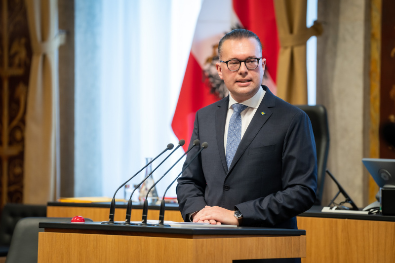 Am Rednerpult Bundesrat Matthias Zauner (ÖVP)