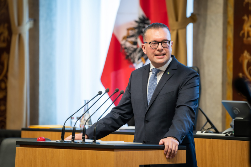 Am Rednerpult Bundesrat Matthias Zauner (ÖVP)