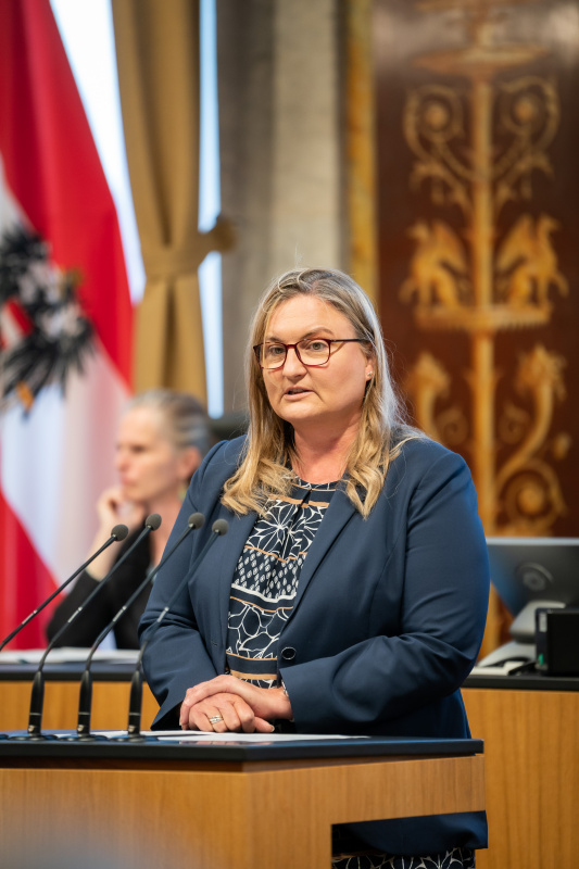 Am Rednerpult Bundesrätin Claudia Hauschildt-Buschberger (GRÜNE)