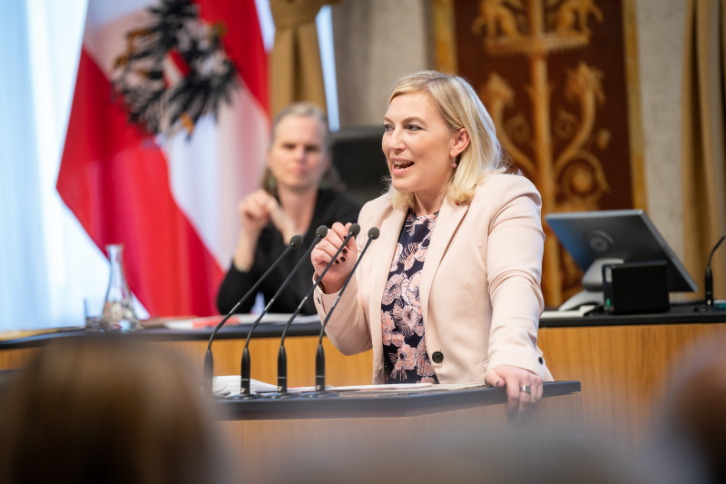 Am Rednerpult Bundesrätin Doris Hahn (SPÖ)