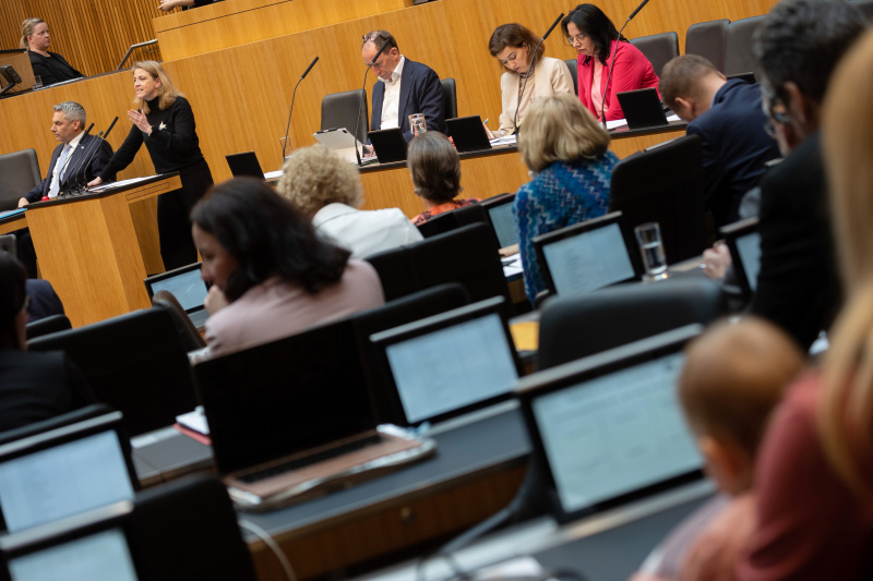 Klubobfrau Beate Meinl-Reisinger (NEOS) am Redner:innenpult