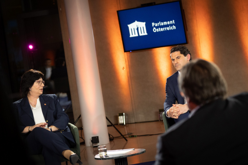 Von links: Nationalratsabgeordnete Rosa Ecker (FPÖ), Nationalratsabgeordneter Christoph Zarits (ÖVP)