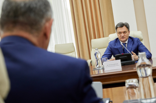 Premierminister der Republik Moldau Dorin Recean während der Aussprache