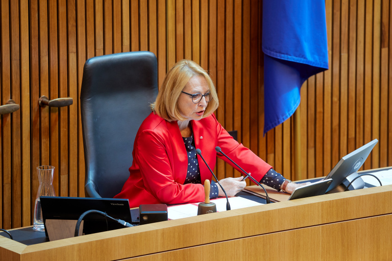 Zweite Nationalratspräsidentin Doris Bures (SPÖ) am Präsidium