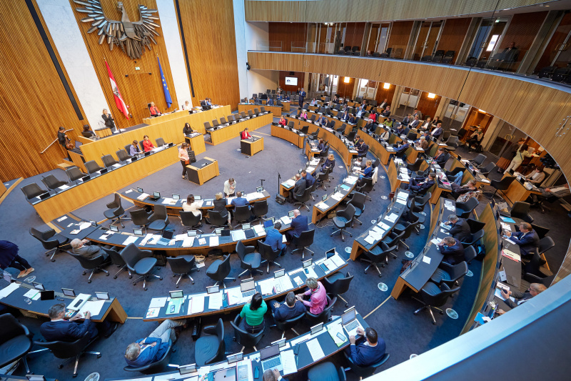 Am Rednerpult: Abgeordnete zum EU-Parlament Theresa Bielowski (SPÖ)