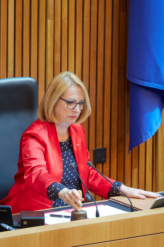 Zweite Nationalratspräsidentin Doris Bures (SPÖ) am Präsidium
