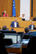 Am Rednerpult: Nationalratsabgeordneter Hubert Fuchs (FPÖ)