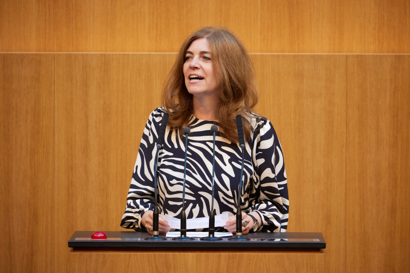 Am Rednerpult: Nationalratsabgeordnete Angela Baumgartner (ÖVP)