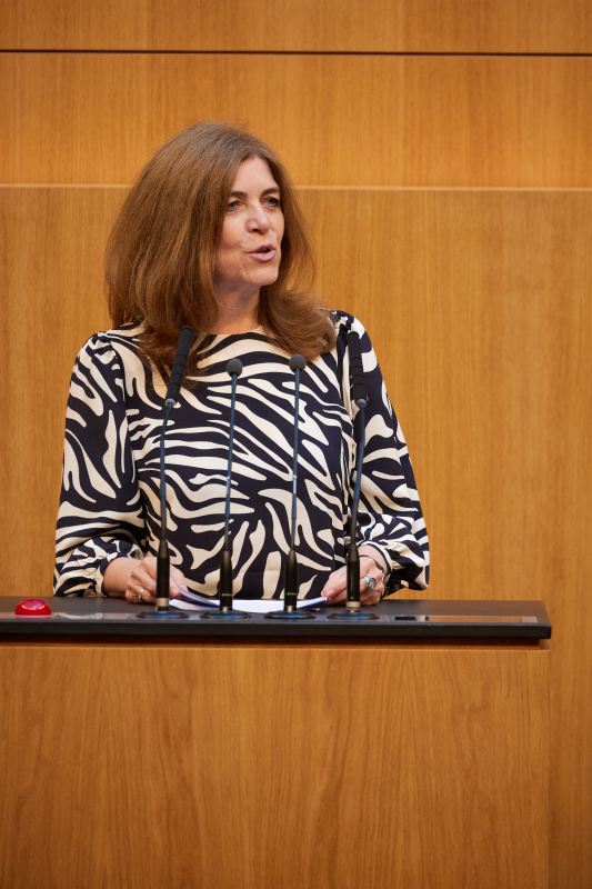 Am Rednerpult: Nationalratsabgeordnete Angela Baumgartner (ÖVP)