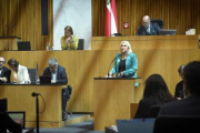 Am Rednerpult: Europaabgeordnete Angelika Winzig (ÖVP)