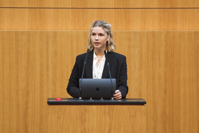 Veranstaltungsteilnehmerin am Renderpult