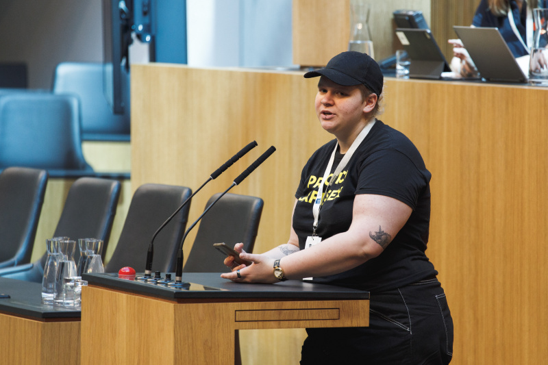 Veranstaltungsteilnehmerin