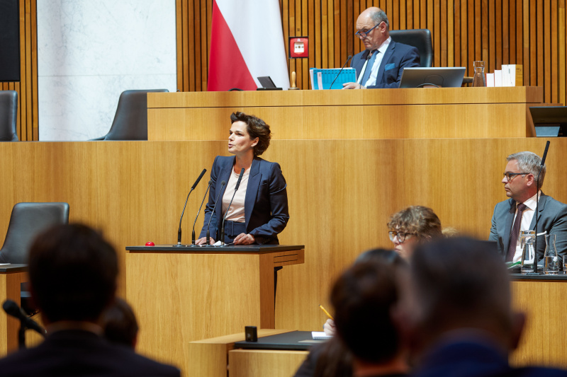 Am Rednerpult Klubvorsitzende Pamela Rendi-Wagner (SPÖ)