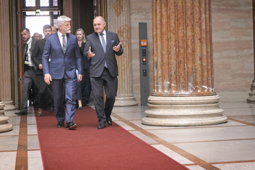 Von links: Präsident der Tschechischen Republik Petr Pavel, Nationalratspräsident Wolfgang Sobotka (ÖVP)