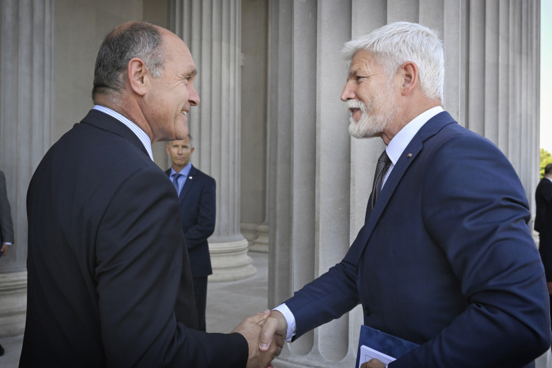 Von links: Nationalratspräsident Wolfgang Sobotka (ÖVP), Präsident der Tschechischen Republik Petr Pavel