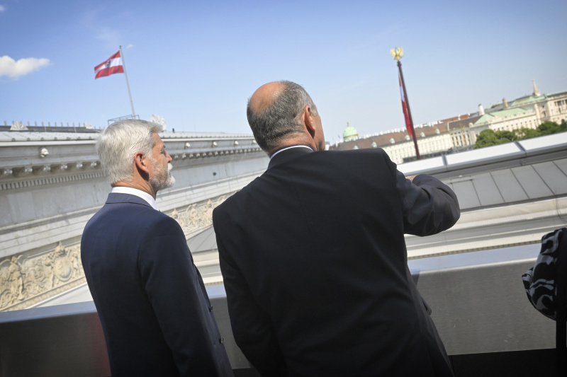 Von links: Präsident der Tschechischen Republik Petr Pavel, Nationalratspräsident Wolfgang Sobotka (ÖVP)