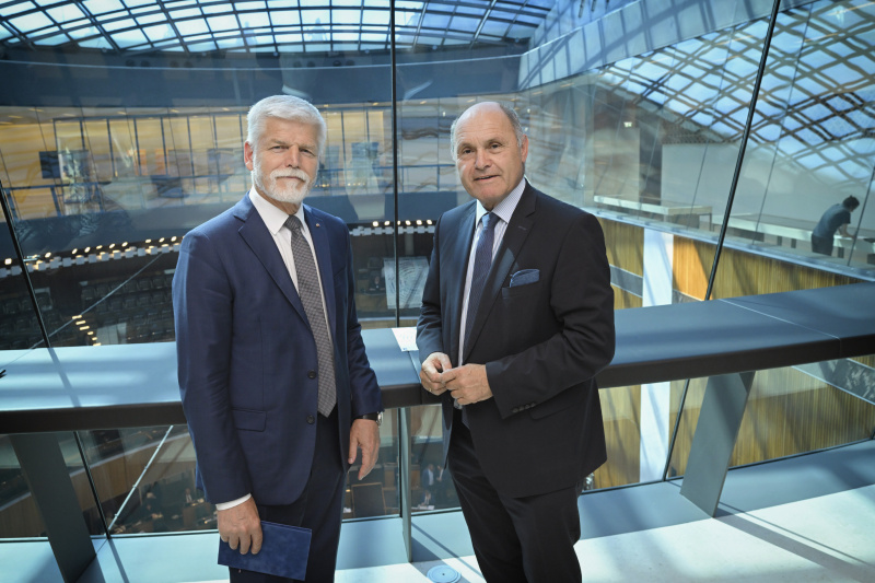 Von links: Präsident der Tschechischen Republik Petr Pavel, Nationalratspräsident Wolfgang Sobotka (ÖVP)