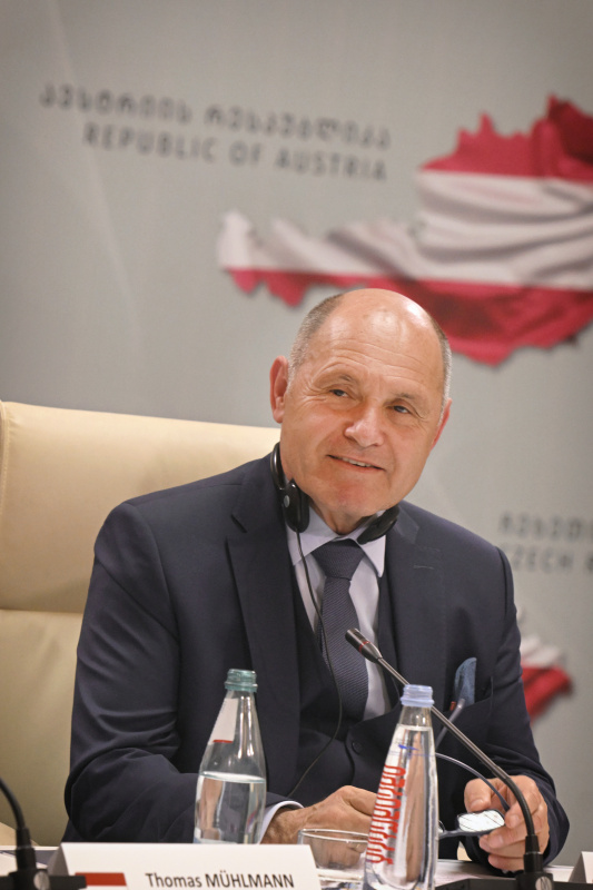 Treffen mit dem georgischen Parlamentspräsidenten Shalva Papuashvili. Nationalratspräsident Wolfgang Sobotka (ÖVP)