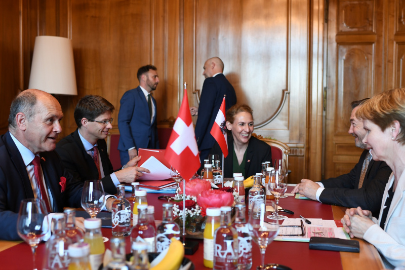 Aussrpache zwischen Nationalratspräsident Wolfgang Sobotka (ÖVP) und Ständeratspräsidentin Brigitte Häberli-Koller