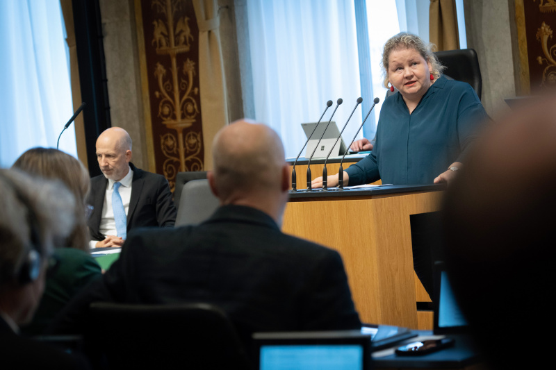 Am Redner:innenpult Bundesrätin Korinna Schumann (SPÖ)