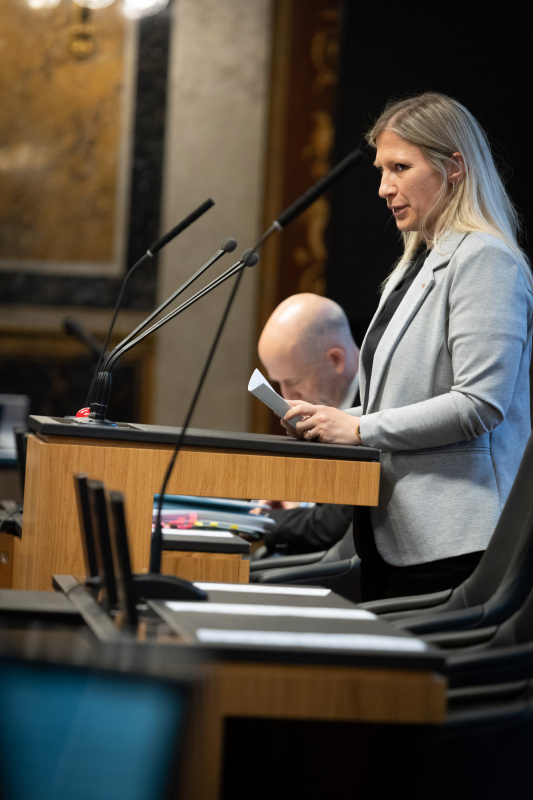 Am Redner:innenpult Bundesrätin Alexandra Platzer (ÖVP)