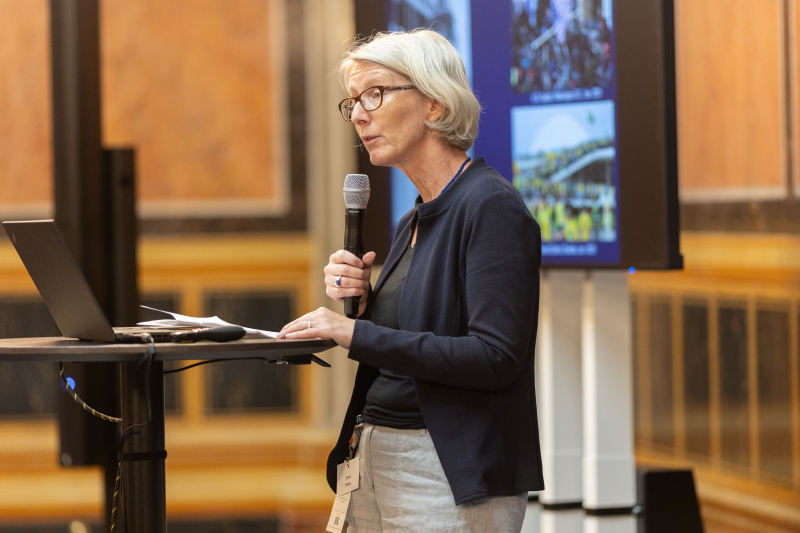 "Panel IV: Representation, democratic culture and publik perception". Am Rednerpult: Anna Minta (Catholic Private University of Linz)