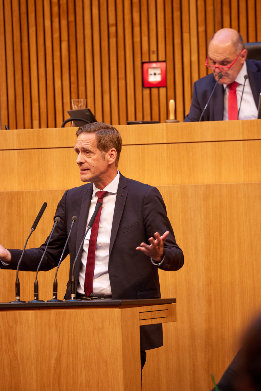 Am Rednerpult Nationalratsabgeordneter Kai Jan Krainer (SPÖ)