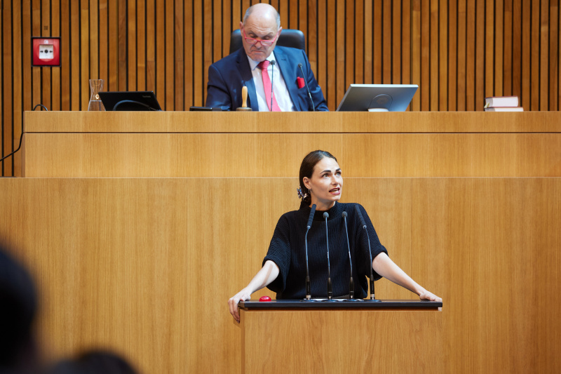 Am Rednerpult Nationalratsabgeordnete Barbara Neßler (GRÜNE)