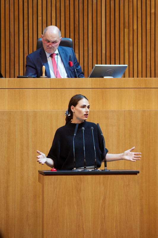 Am Rednerpult Nationalratsabgeordnete Barbara Neßler (GRÜNE)