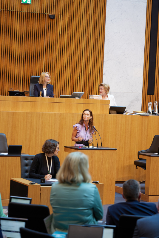 Am Rednerpult Nationalratsabgeordnete Susanne Fürst (FPÖ)