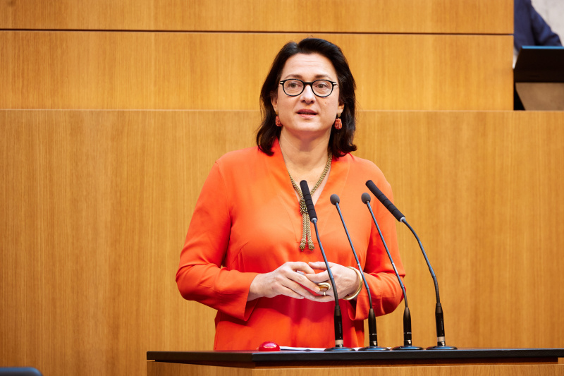 Am Rednerpult Nationalratsabgeordnete Gudrun Kugler (ÖVP)