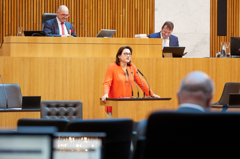 Am Rednerpult Nationalratsabgeordnete Gudrun Kugler (ÖVP)