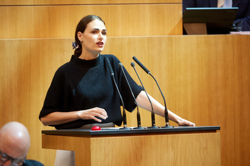 Am Rednerpult Nationalratsabgeordnete Barbara Neßler (GRÜNE)