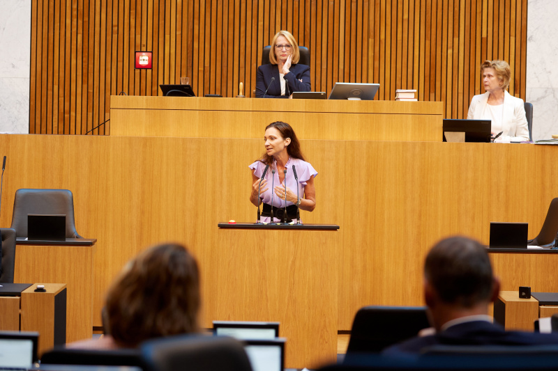 Am Rednerpult Nationalratsabgeordnete Susanne Fürst (FPÖ)