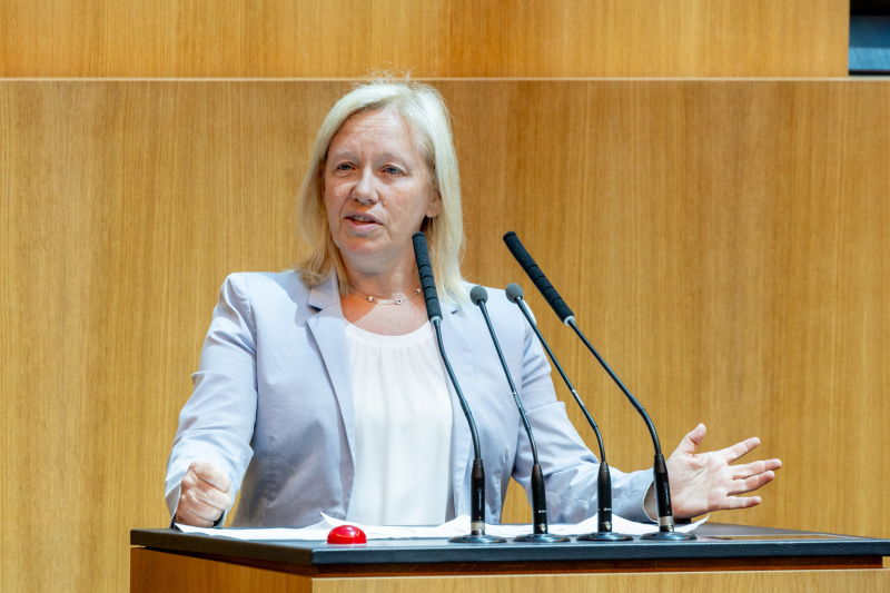 Am Rednerpult Nationalratsabgeordnete Verena Nussbaum (SPÖ)