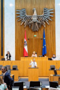 Am Rednerpult Nationalratsabgeordneter Peter Wurm (FPÖ)
