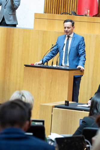 Am Rednerpult Nationalratsabgeordneter Ernst Gödl (ÖVP)