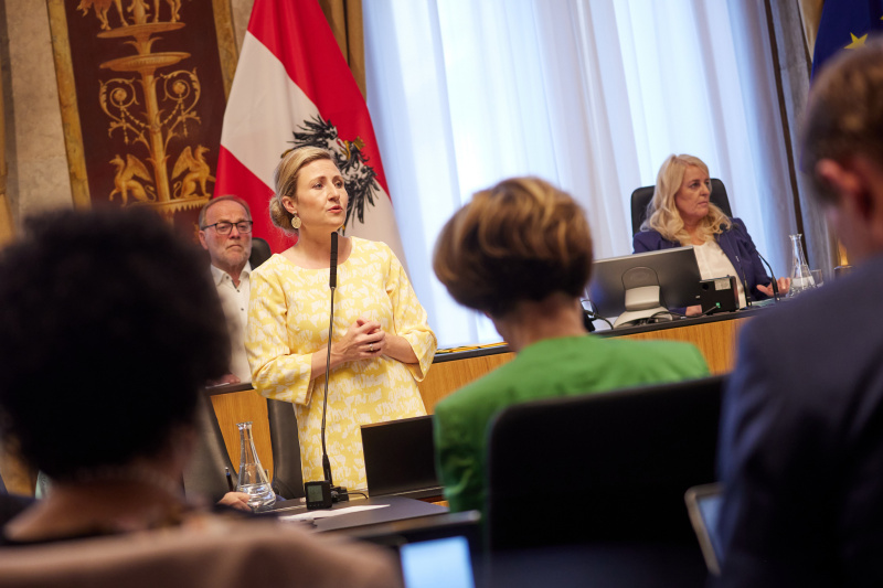 Rede von Integrationsministerin Susanne Raab (ÖVP)